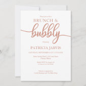 Elegant Roos gouden brunch en bubble Vrijgezellenf Kaart (Voorkant)