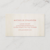 Elegant Roos Gouden Folie Lotus Bloemen Beige Visitekaartje (Achterkant)