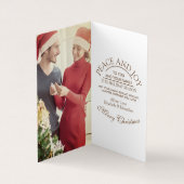 Elegant Roos Gouden Foto Kerst Kaarten (Binnen)