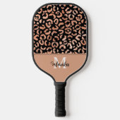 Elegant Roos Gouden Glam Luipaard Gepersonaliseerd Pickleball Paddle (Voorkant)