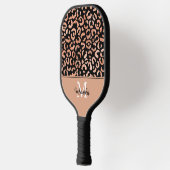Elegant Roos Gouden Glam Luipaard Gepersonaliseerd Pickleball Paddle (Links)