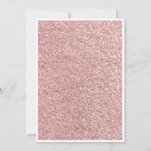 Elegant Roos Gouden Glitter 21e Verjaardagsviering Kaart (Achterkant)