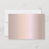 Elegant Roos Gouden Glitter, Blush en Tekst Bedankkaart (Achterkant)