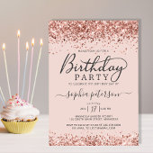 Elegant Roos gouden glitter elke leeftijd blush ve Kaart