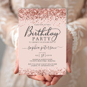 Elegant Roos gouden glitter elke leeftijd blush ve Kaart