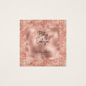 Elegant Roos Gouden Glitter en Folie Visitekaartje (Voorkant)