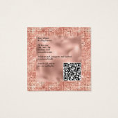 Elegant Roos Gouden Glitter en Folie Visitekaartje (Achterkant)