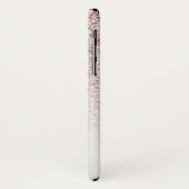 Elegant Roos Gouden Glitter Fade Marmeren Monogram Case-Mate iPhone Case (Achterkant/links)