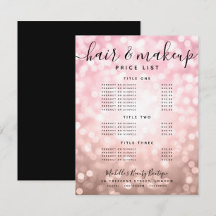 Elegant Roos Gouden Glitter Lichten Salon Prijs Me RSVP Kaartje