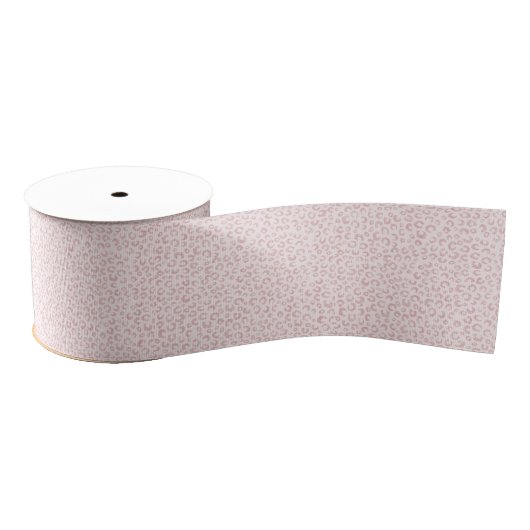 Elegant Roos Gouden Glitter Luipaard Patroon Grosgrain Lint (Spoel)