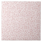 Elegant Roos Gouden Glitter Luipaard Patroon Tegeltje (Voorkant)