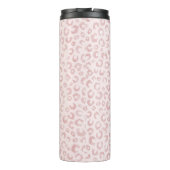 Elegant Roos Gouden Glitter Luipaard Patroon Thermosbeker (Achterkant)