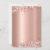 Elegant Roos Gouden Glitter Metalen Folie 80ste Ve Kaart (Achterkant)