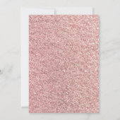 Elegant Roos Gouden Glitter Modern 17e Verjaardag Kaart (Achterkant)