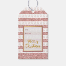 Elegant roos gouden glitter roze rendier kerst