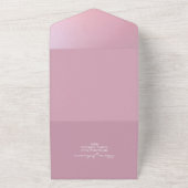 Elegant Roos Gouden Glitter Sla de Datum Foto RSVP All In One Uitnodiging (Buitenkant)