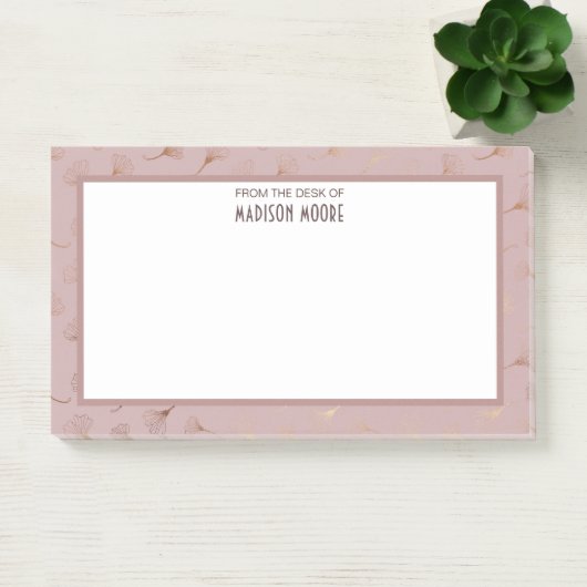 Elegant Roos Gouden Hand getrokken Bloemen Post-it® Notes (Kantoor)