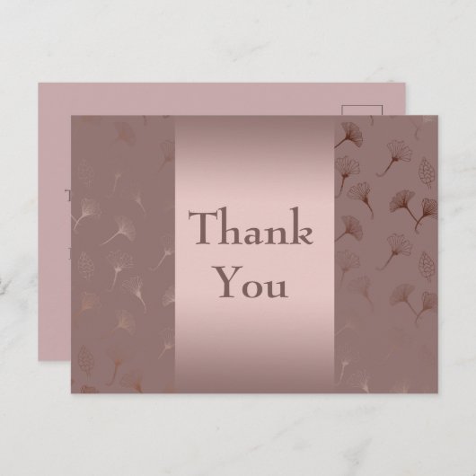 Elegant Roos Gouden Hand getrokken Bloemen Uitnodiging Briefkaart (Voorkant / Achterkant)