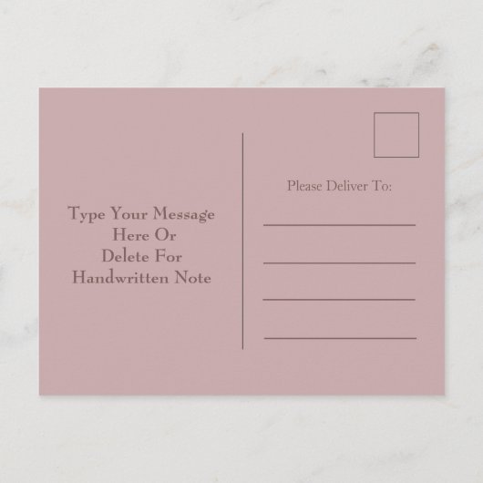 Elegant Roos Gouden Hand getrokken Bloemen Uitnodiging Briefkaart (Achterkant)