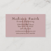 Elegant Roos Gouden Hand getrokken Bloemen Visitekaartje (Achterkant)