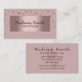 Elegant Roos Gouden Hand getrokken Bloemen Visitekaartje (Voorkant / Achterkant)