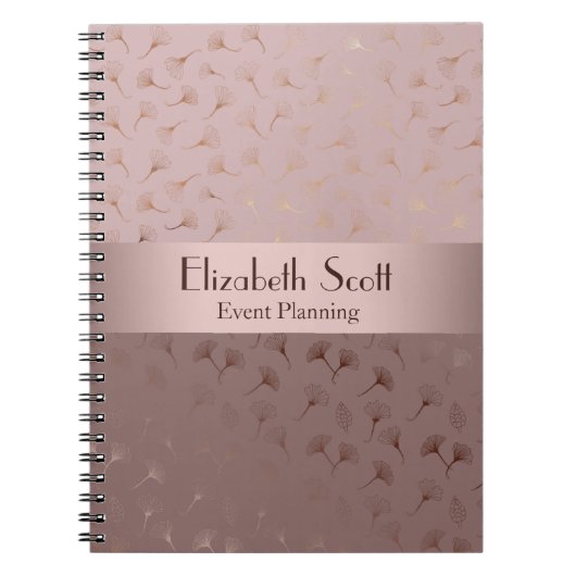 Elegant Roos Gouden Hand getrokken Floral Journal/ Notitieboek (Voorkant)