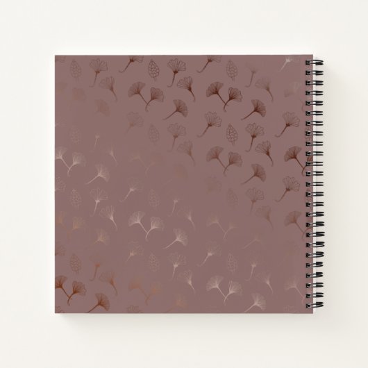 Elegant Roos Gouden Hand getrokken Floral Journal/ Notitieboek (Achterkant)