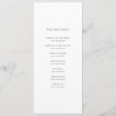 Elegant roos gouden hart bruiloft programma programmakaart (Achterkant)