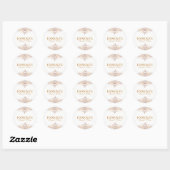 Elegant Roos-gouden  kant Ronde Sticker (Vel)