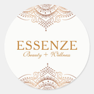 Elegant Roos-gouden  kant Ronde Sticker