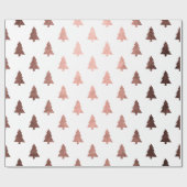 Elegant roos gouden kerstboomstructuur cadeaupapier (Vlak)