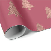 Elegant roos gouden kerstboomstructuur cadeaupapier (Rol Hoek)