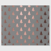 Elegant roos gouden kerstboomstructuur cadeaupapier (Vlak)