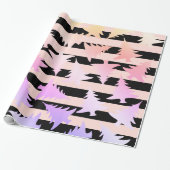 Elegant roos gouden kerstboomstructuur cadeaupapier (Uitgerold)