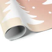 Elegant roos gouden kerstboomstructuur cadeaupapier (Rol Hoek)