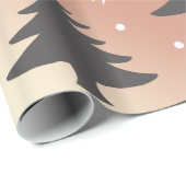 Elegant roos gouden kerstboomstructuur cadeaupapier (Rol Hoek)