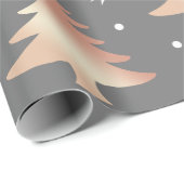 Elegant roos gouden kerstboomstructuur cadeaupapier (Rol Hoek)