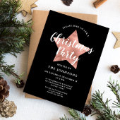 Elegant Roos Gouden Kerstfeest Kaart