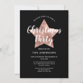 Elegant Roos Gouden Kerstfeest Kaart (Voorkant)