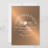 Elegant Roos Gouden Kerstfeest Uitnodiging (Voorkant)