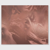 Elegant roos gouden kerstmarmer cadeaupapier (Vlak)