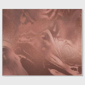 Elegant roos gouden kerstmarmer cadeaupapier (Vlak)