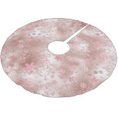 Elegant roos gouden Kerstmis Snowflake Patroon Kerstboom Rok (Gekanteld)