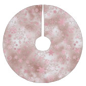 Elegant roos gouden Kerstmis Snowflake Patroon Kerstboom Rok (Voorkant)