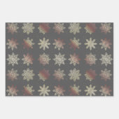 Elegant roos gouden kerstpatronen inpakpapier vel (Voorkant 2)