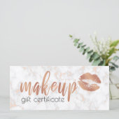 Elegant roos gouden lippen en marmer (Staand voorkant)