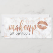 Elegant roos gouden lippen en marmer (Voorkant)