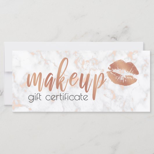 Elegant roos gouden lippen en marmer (Voorkant)