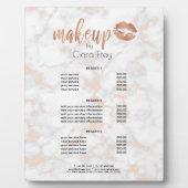 Elegant roos gouden lippen en marmer fotoplaat (Voorkant)