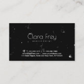 Elegant roos gouden lippen en marmer klantenkaartje (Achterkant)